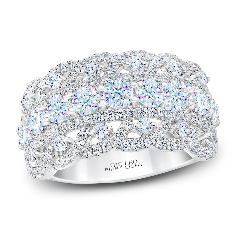 Main Image 1 of THE LEO First Light Diamond Ring 2 ct tw Round 14K White Gold