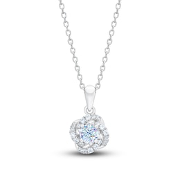 THE LEO First Light Diamond Pendant Necklace 1/3 ct tw Round 14K White Gold
