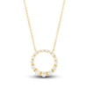 Thumbnail Image 1 of Diamond Necklace 1/2 ct tw Round 18K Yellow Gold