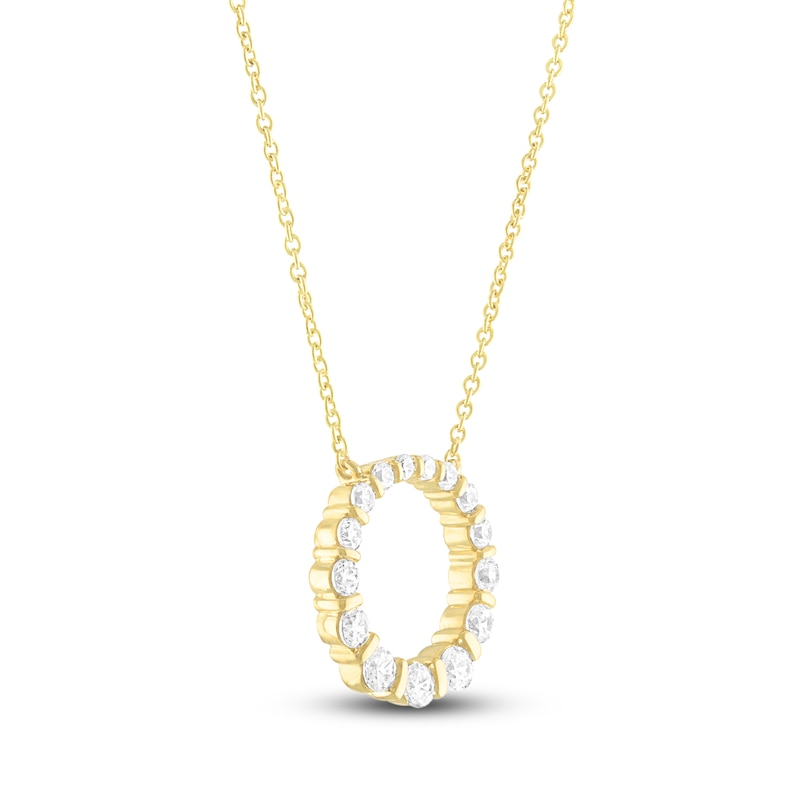 Main Image 2 of Diamond Necklace 1/2 ct tw Round 18K Yellow Gold