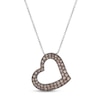 Thumbnail Image 1 of Le Vian Chocolate Diamond Heart Necklace 3/4 ct tw 14K Vanilla Gold