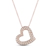Thumbnail Image 1 of Le Vian Chocolate Diamond Heart Necklace 3/4 ct tw 14K Strawberry Gold