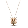Thumbnail Image 0 of Le Vian Diamond Owl Pendant Necklace 1/4 ct tw Diamonds 14K Rose Gold 19"