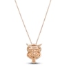 Thumbnail Image 2 of Le Vian Diamond Owl Pendant Necklace 1/4 ct tw Diamonds 14K Rose Gold 19"