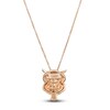 Thumbnail Image 3 of Le Vian Diamond Owl Pendant Necklace 1/4 ct tw Diamonds 14K Rose Gold 19"