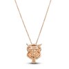 Thumbnail Image 2 of Le Vian Diamond Owl Pendant Necklace 1/4 ct tw Diamonds 14K Rose Gold 19"