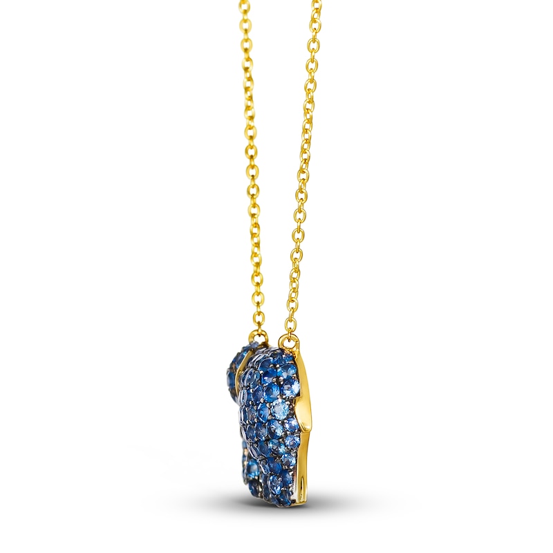 Main Image 2 of Le Vian Natural Sapphire Necklace Diamond Accent 14K Honey Gold