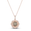 Thumbnail Image 1 of Le Vian Chocolate Diamond Necklace 3/4 ct tw Round 14K Strawberry Gold