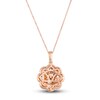 Thumbnail Image 3 of Le Vian Chocolate Diamond Necklace 3/4 ct tw Round 14K Strawberry Gold