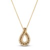 Thumbnail Image 1 of Le Vian Chocolate Diamond Necklace 5/8 ct tw Round 14K Honey Gold