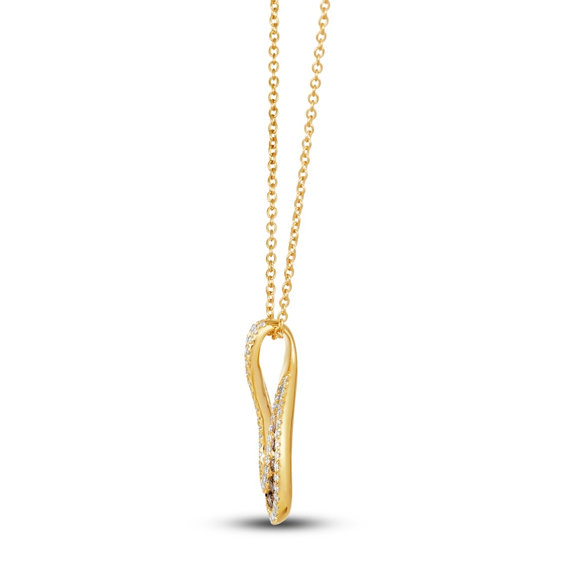 Main Image 2 of Le Vian Chocolate Diamond Necklace 5/8 ct tw Round 14K Honey Gold