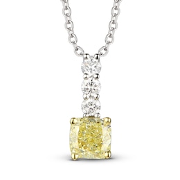 Le Vian Sunny Yellow Diamond Necklace 1/2 ct tw 18K Honey Gold/Platinum