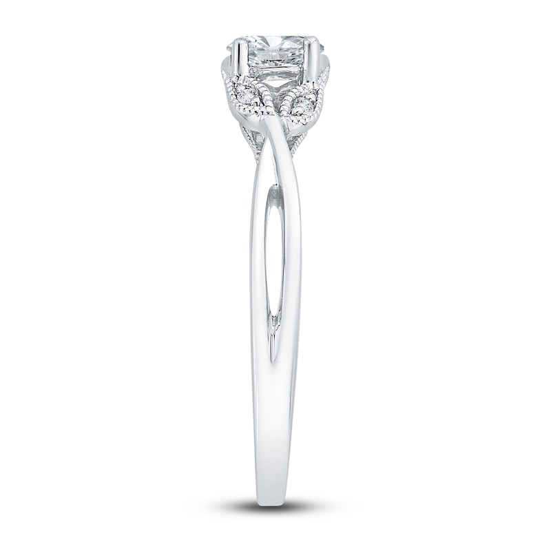 Main Image 2 of Diamond Engagement Ring 3/8 ct tw Oval/Round 14K White Gold