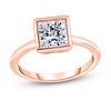 Thumbnail Image 1 of Diamond Solitaire Engagement Ring 1-1/2 ct tw Bezel-Set Princess 14K Rose Gold (I2/I)