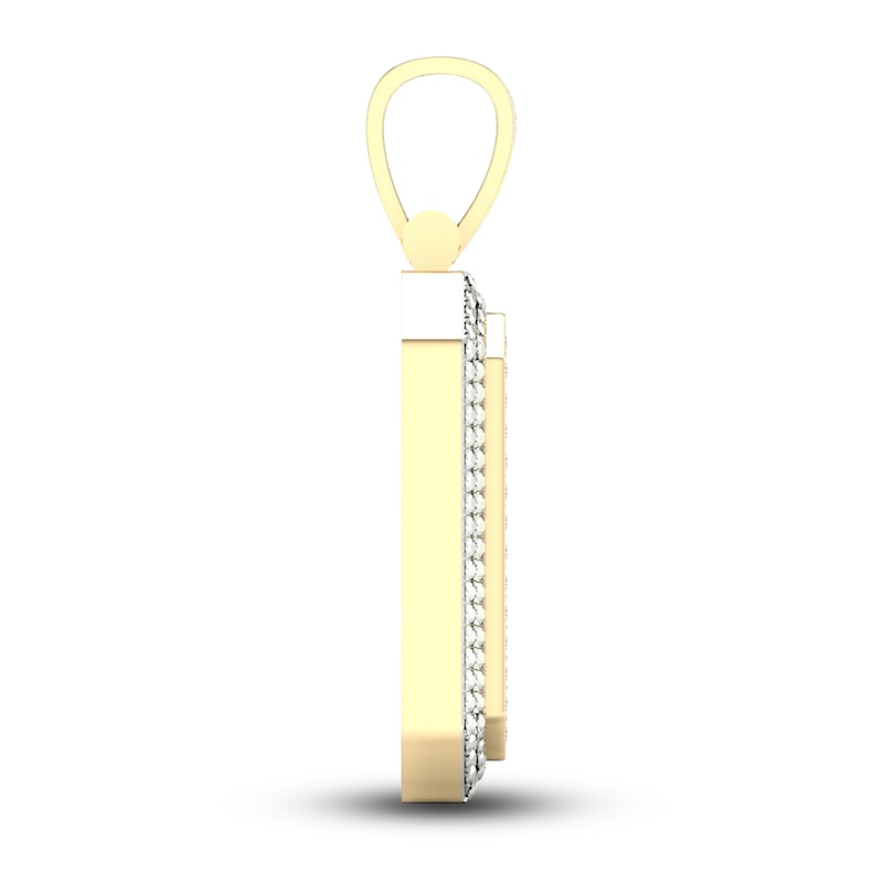 Main Image 3 of Men's Diamond Charm 1-1/4 ct tw Round 10K Yellow Gold