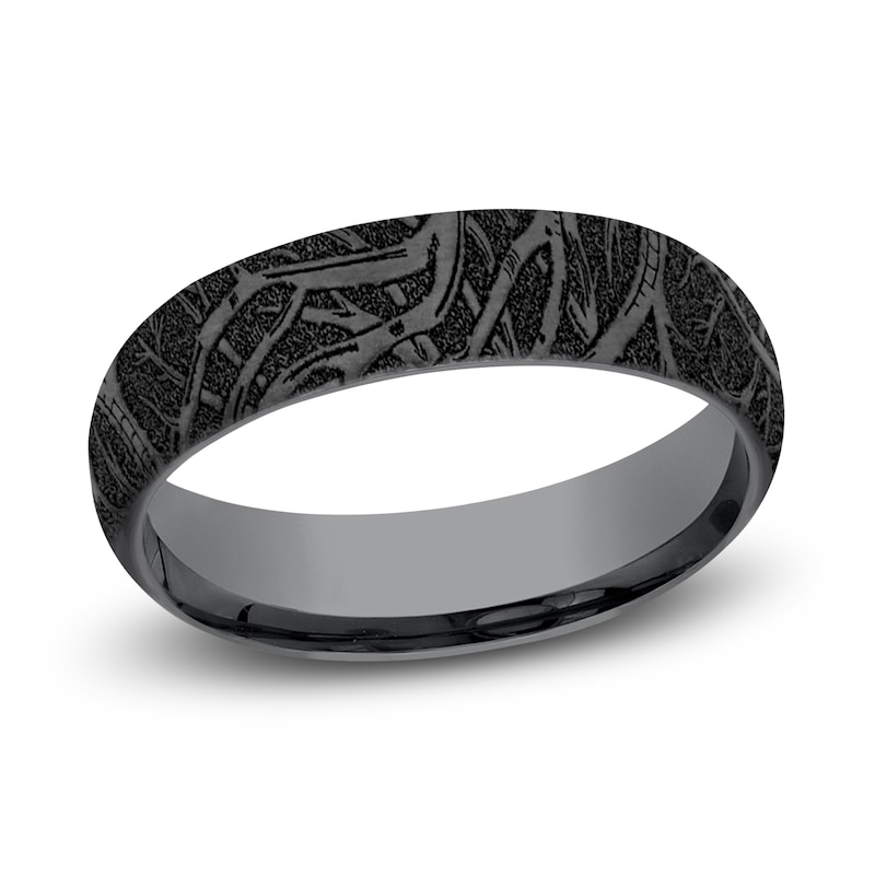 Tantalum Stone Tree Wedding Band 6.0mm