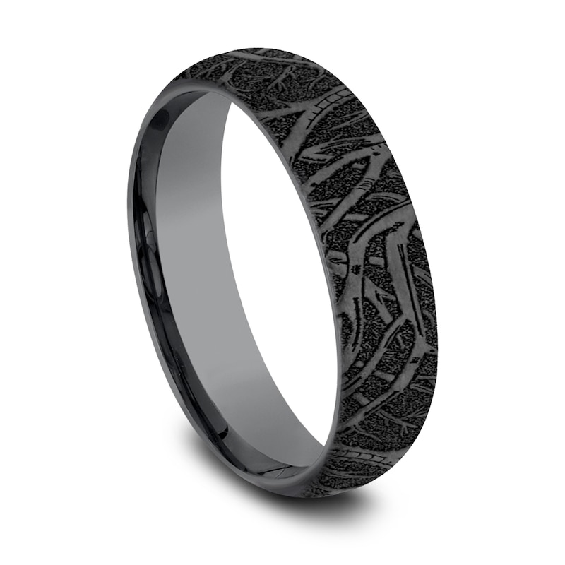 Tantalum Stone Tree Wedding Band 6.0mm