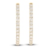 Thumbnail Image 1 of Diamond Hoop Earrings 3 ct tw Round 14K Yellow Gold