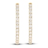 Thumbnail Image 0 of Diamond Hoop Earrings 3 ct tw Round 14K Yellow Gold