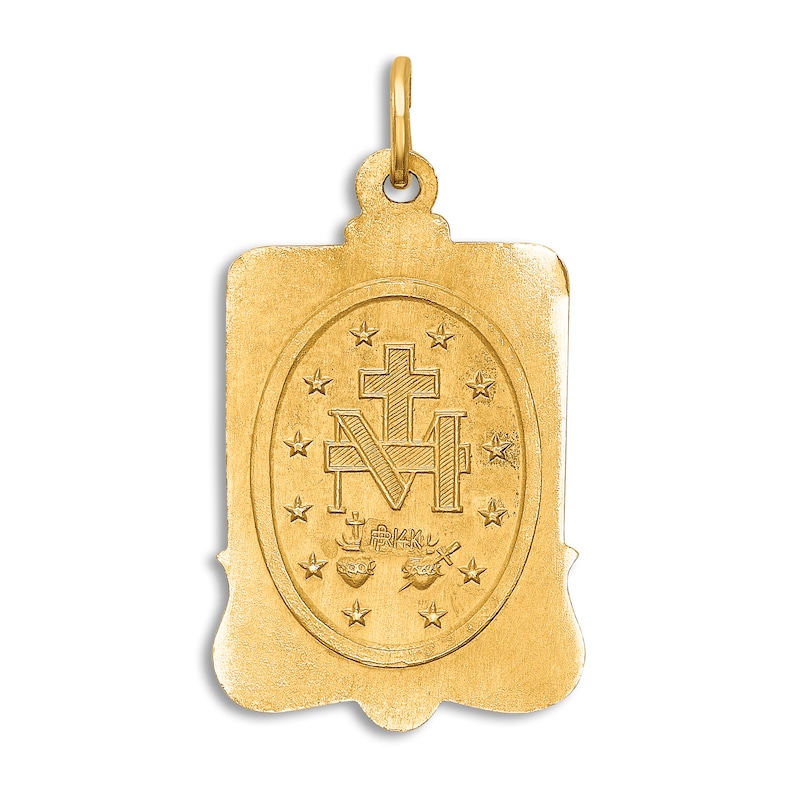 Main Image 2 of Miraculous Virgin Mary Medal Pendant Necklace 14K Yellow Gold