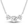 Thumbnail Image 0 of Hearts Desire Diamond 3-Stone Necklace 3/4 ct tw Round 18K White Gold