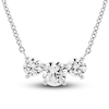 Thumbnail Image 0 of Diamond 3-Stone Necklace 3/4 ct tw Round 18K White Gold