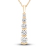 Thumbnail Image 1 of Diamond 5-Stone Necklace 1 ct tw Round 18K Yellow Gold 18"