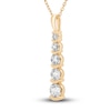 Thumbnail Image 1 of Diamond 5-Stone Necklace 1 ct tw Round 18K Yellow Gold 18"