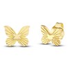 Thumbnail Image 0 of Fluted Butterfly Stud Earrings 14K Yellow Gold