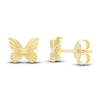 Thumbnail Image 1 of Fluted Butterfly Stud Earrings 14K Yellow Gold