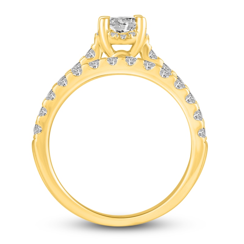 Main Image 2 of Diamond Bridal Set 1-1/2 ct tw Round 14K Yellow Gold