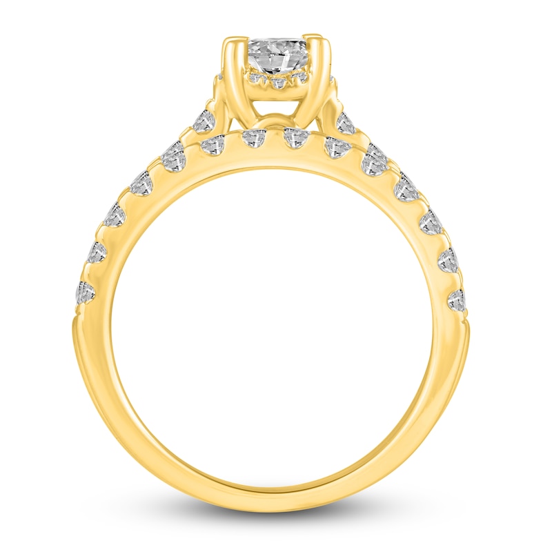 Diamond Bridal Set 1-1/2 ct tw Round 14K Yellow Gold