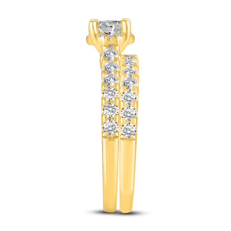 Main Image 3 of Diamond Bridal Set 1-1/2 ct tw Round 14K Yellow Gold