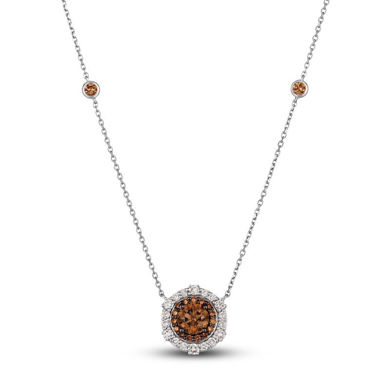 Main Image 1 of Le Vian Diamond Necklace 1-1/3 ct tw Round Platinum 18.75"