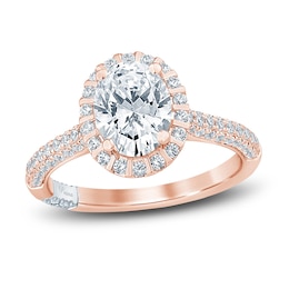Pnina Tornai Lab-Grown Diamond Engagement Ring 2 ct tw Oval/Round 14K Rose Gold