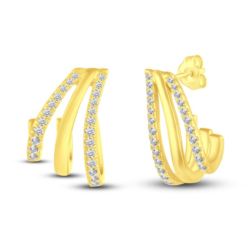 Main Image 1 of Diamond Earrings 1/2 ct tw Round 10K Yellow Gold