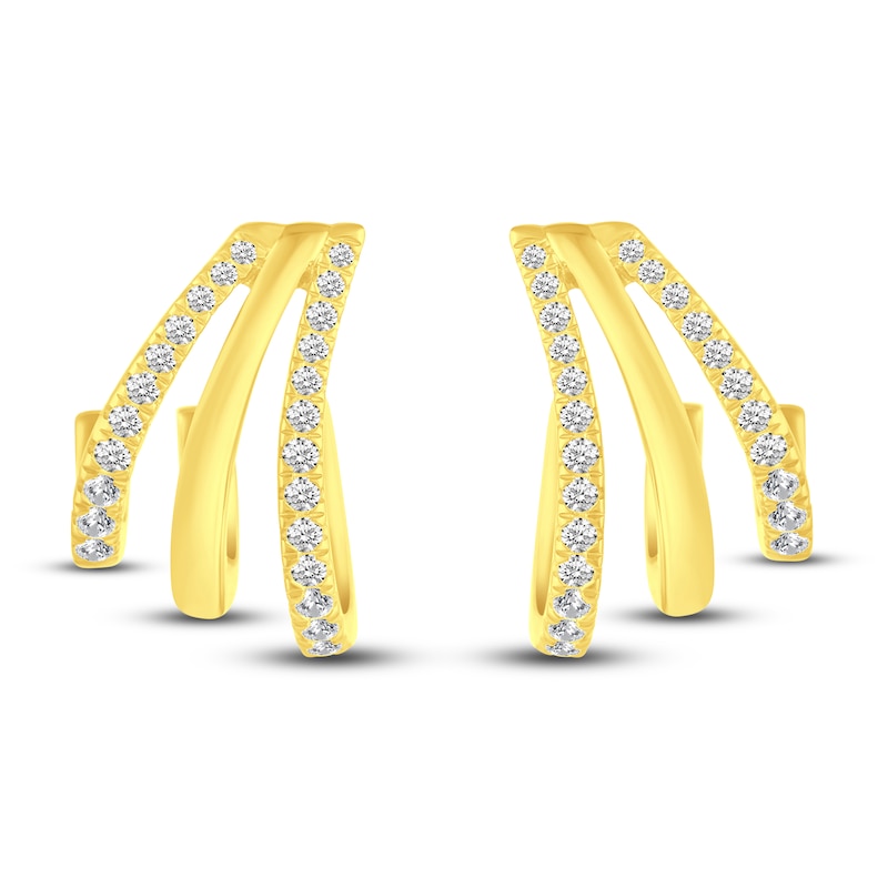 Diamond Earrings 1/2 ct tw Round 10K Yellow Gold