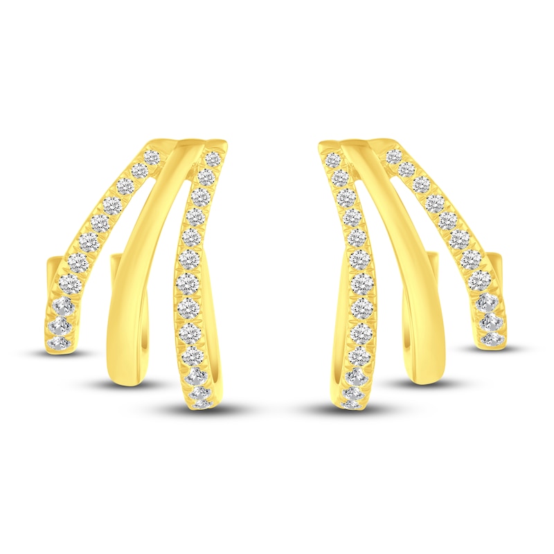 Main Image 2 of Diamond Earrings 1/2 ct tw Round 10K Yellow Gold