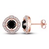 Thumbnail Image 0 of Black & White Diamond Stud Earrings 2-1/5 ct tw Round 10K Rose Gold