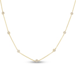Le Vian Diamond Necklace 7/8 ct tw Round 14K Honey Gold