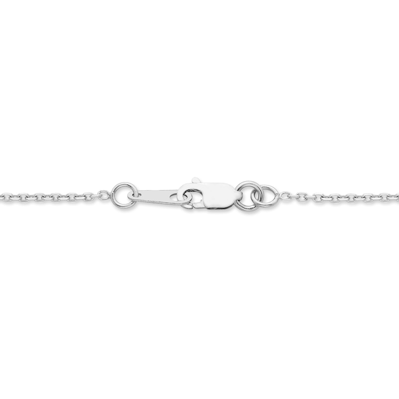 Diamond Swirl Necklace 1/4 ct tw Round 18K White Gold