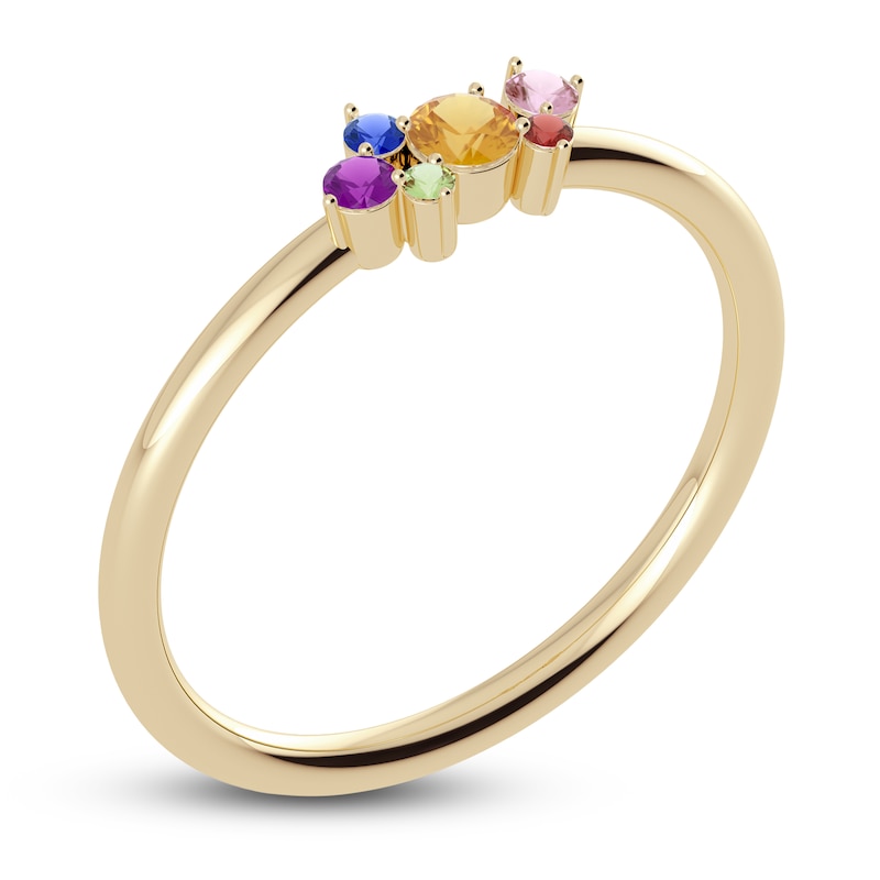 Main Image 2 of Juliette Maison Natural Multi-Gemstone Constellation Ring 10K Yellow Gold