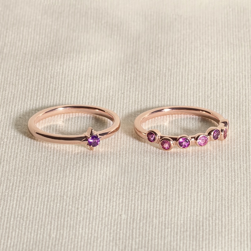 Main Image 4 of Juliette Maison Natural Amethyst & Natural Citrine Ring 10K Yellow Gold