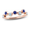 Thumbnail Image 1 of Juliette Maison Natural Aquamarine & Natural Blue Sapphire Ring 10K Rose Gold