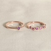 Thumbnail Image 4 of Juliette Maison Natural Aquamarine & Natural Blue Sapphire Ring 10K Rose Gold