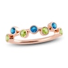 Thumbnail Image 1 of Juliette Maison Natural Peridot & Natural Blue Zircon Ring 10K Rose Gold