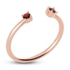 Thumbnail Image 2 of Juliette Maison Natural Garnet Cuff Ring 10K Rose Gold