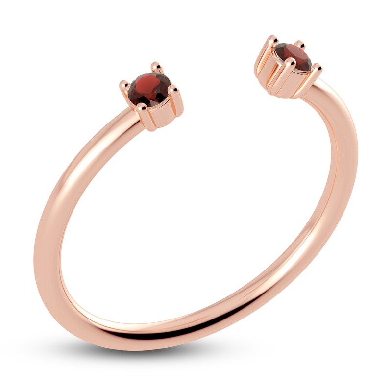 Main Image 2 of Juliette Maison Natural Garnet Cuff Ring 10K Rose Gold