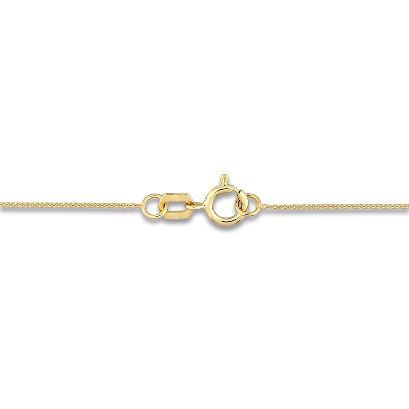 Main Image 2 of Diamond Oval Link Necklace 1/10 ct tw Round 10K Yellow Gold 17"