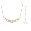 Thumbnail Image 3 of Diamond Oval Link Necklace 1/10 ct tw Round 10K Yellow Gold 17"